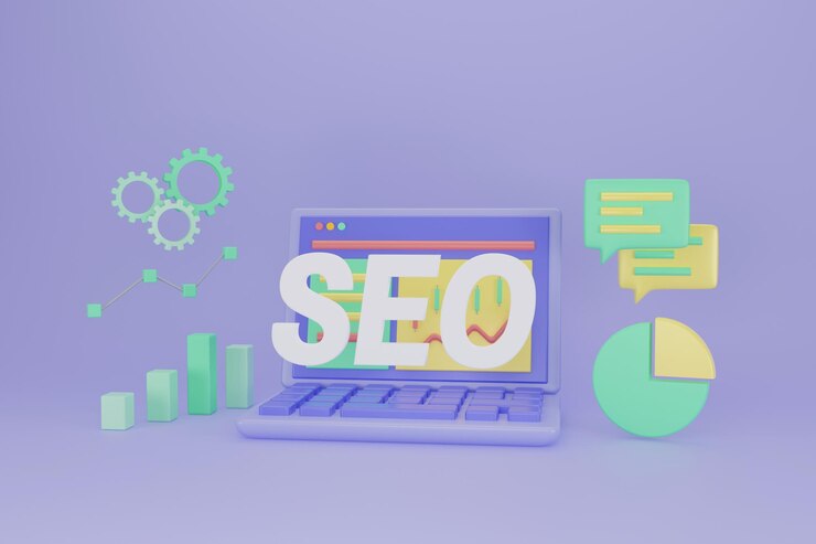 SEO Analytics Dashboard showing keyword rankings and organic traffic growth
